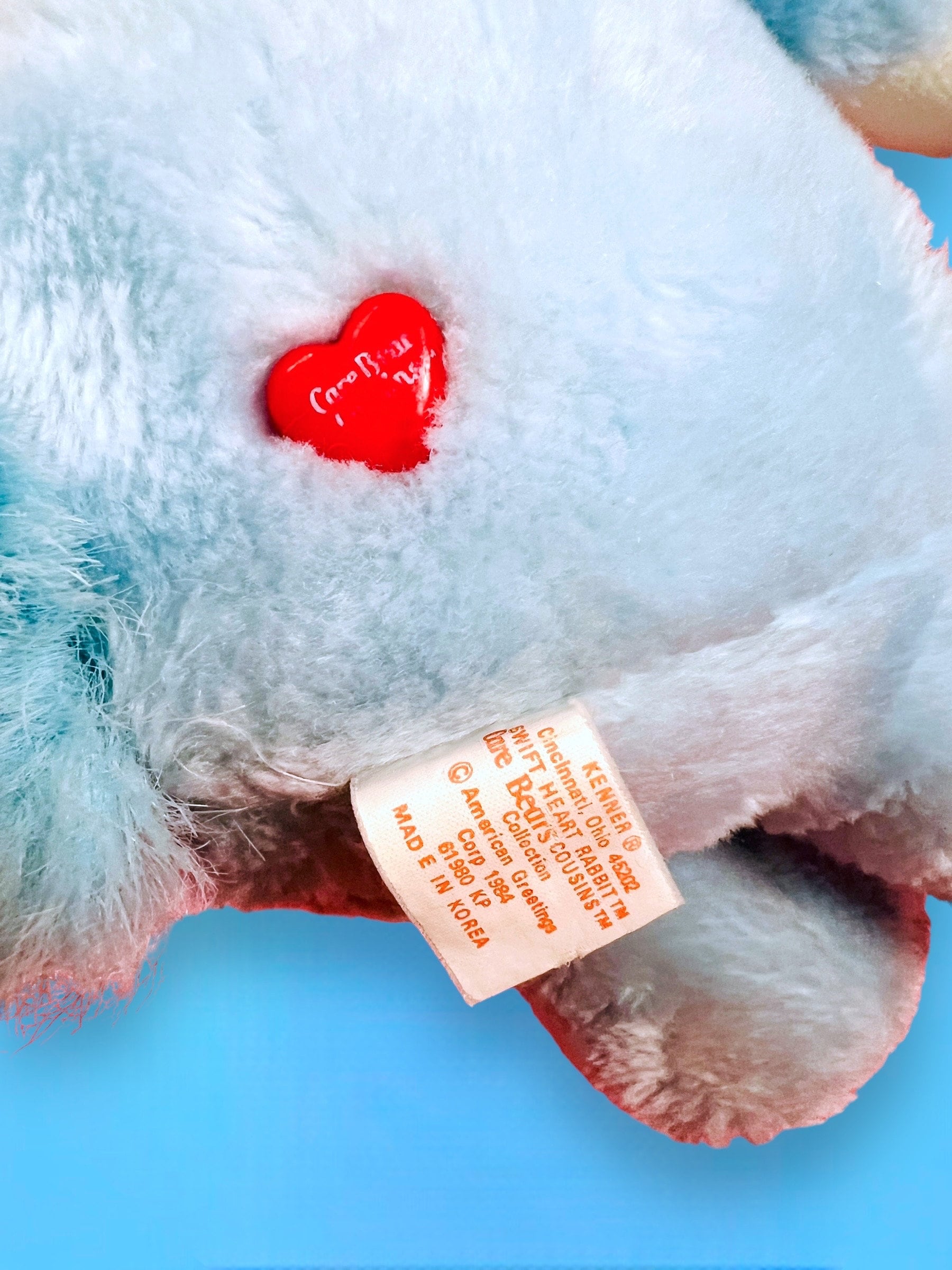 Original 1980s Care Bears Gift Set: "Swift Heart" Care Bears Cousin Vintage Plush Bunny Rabbit! Choose Plush Only or Gift Set Option! - Dolly Magic