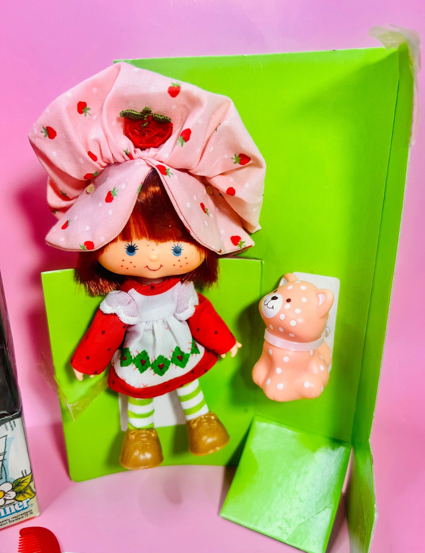 1982 Vintage Strawberry Shortcake Herself Doll New in Box with Pet Custard the Cat! Optional Scent and Gift Wrap! - Dolly Magic