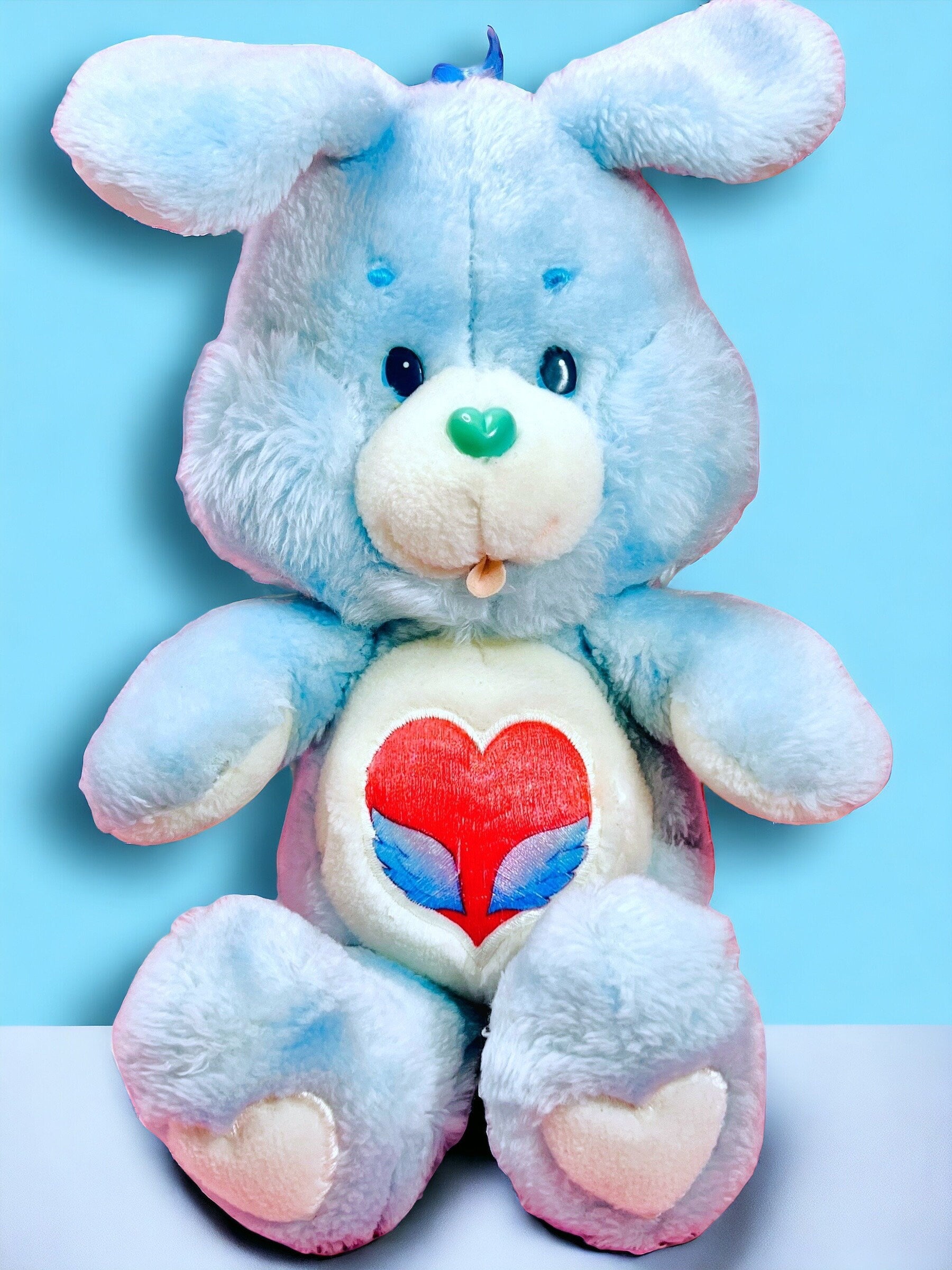 Original 1980s Care Bears Gift Set: "Swift Heart" Care Bears Cousin Vintage Plush Bunny Rabbit! Choose Plush Only or Gift Set Option! - Dolly Magic