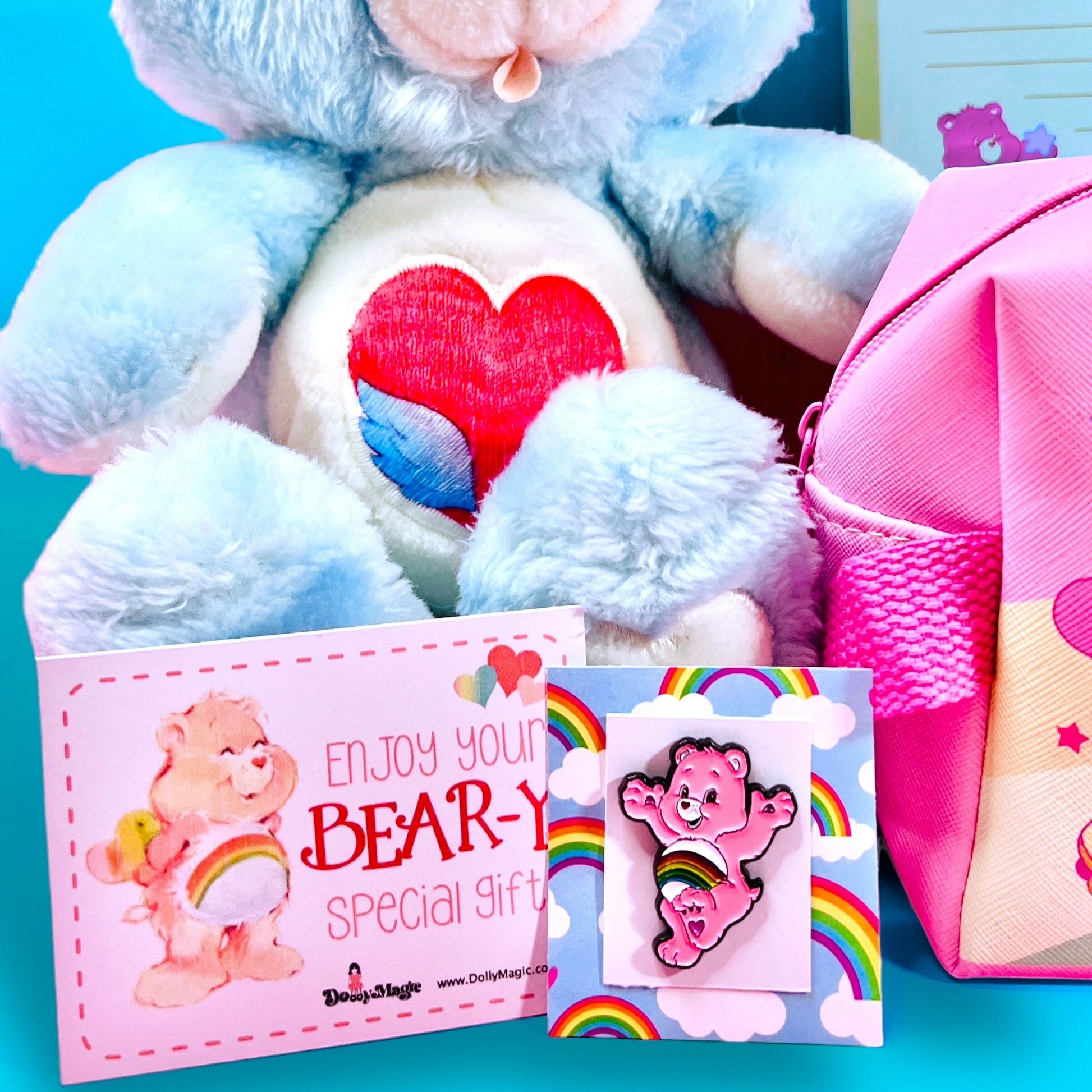 Original 1980s Care Bears Gift Set: "Swift Heart" Care Bears Cousin Vintage Plush Bunny Rabbit! Choose Plush Only or Gift Set Option! - Dolly Magic