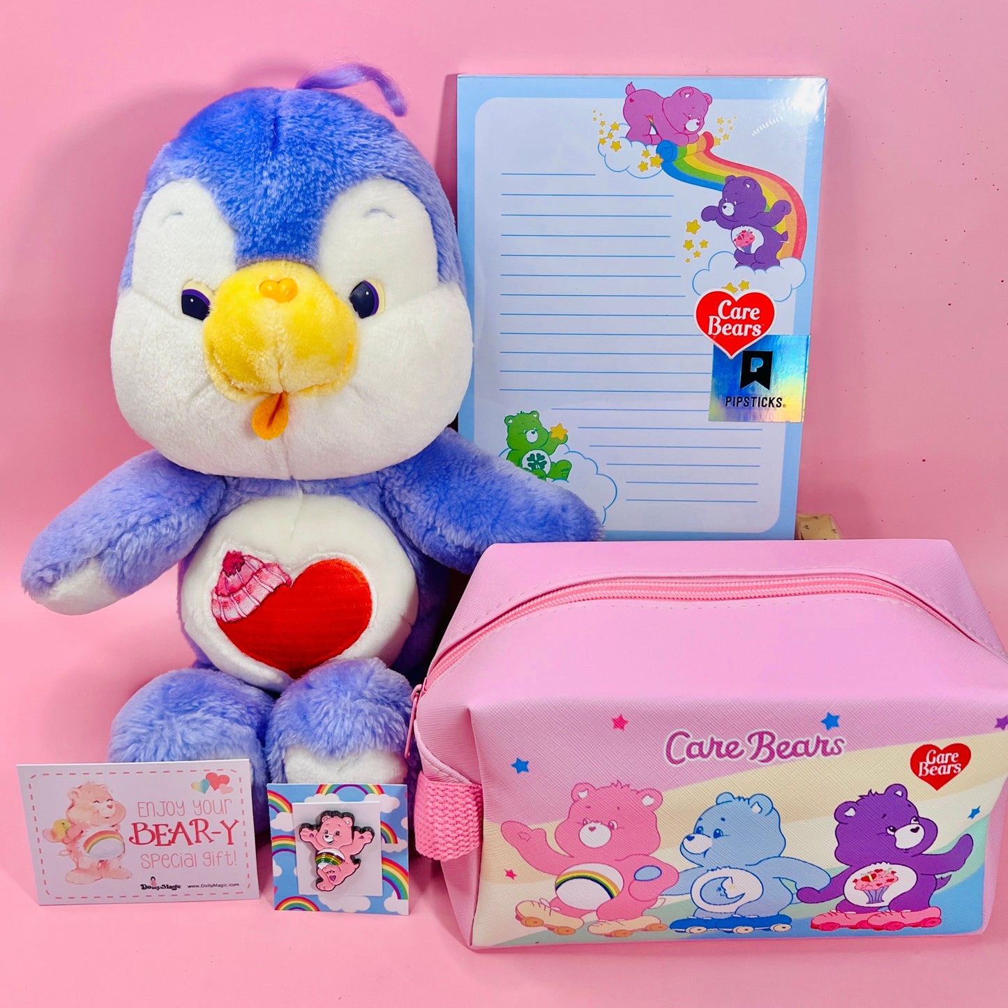 Original 1980s Care Bears Gift Set: "Cozy Heart" Care Bears Cousin Vintage Plush Penguin! Choose Plush Only or Gift Set Option! - Dolly Magic