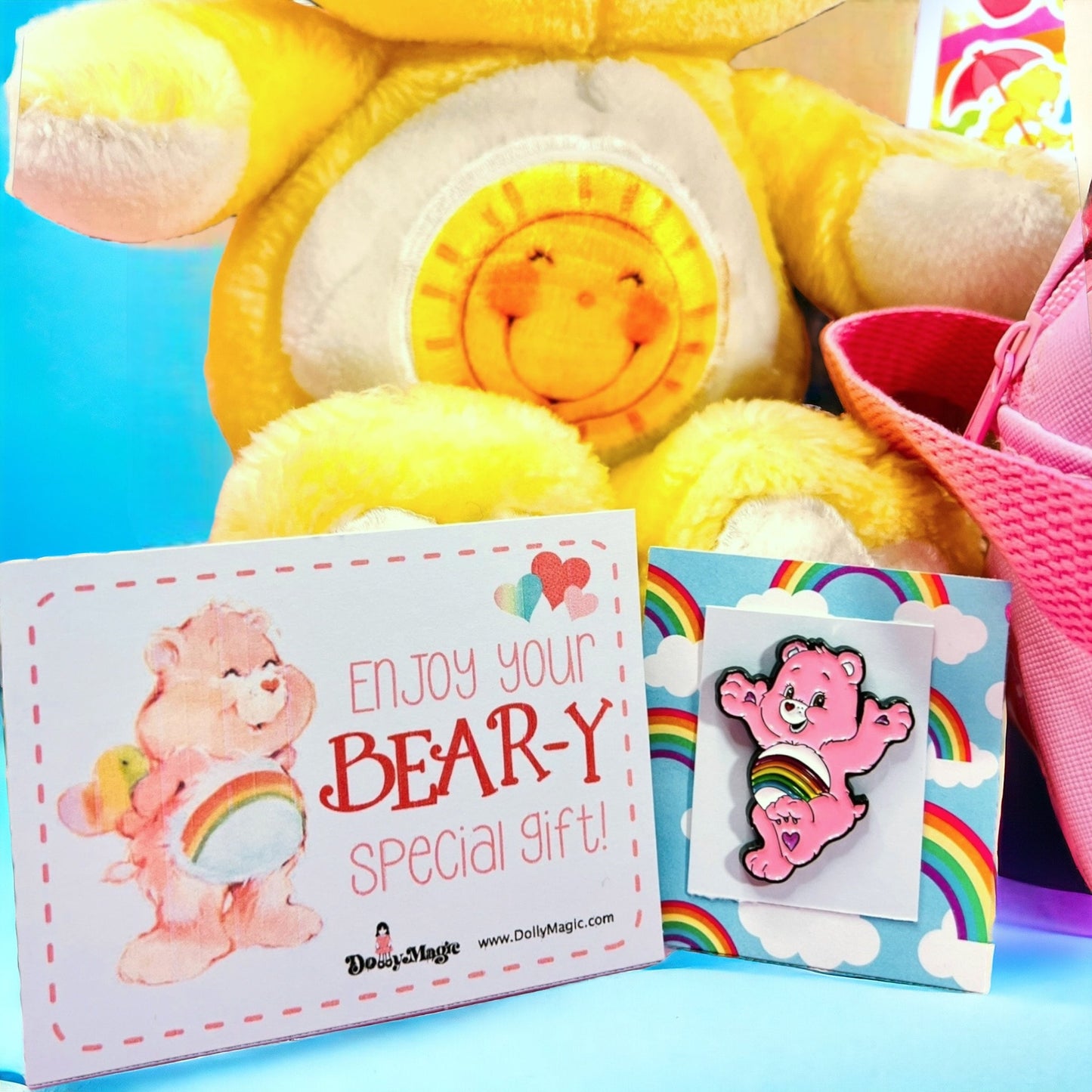 Original 1980s Care Bears Gift Set: "Funshine Bear" Care Bears Vintage Plush! Choose Plush Only or Gift Set Option! - Dolly Magic