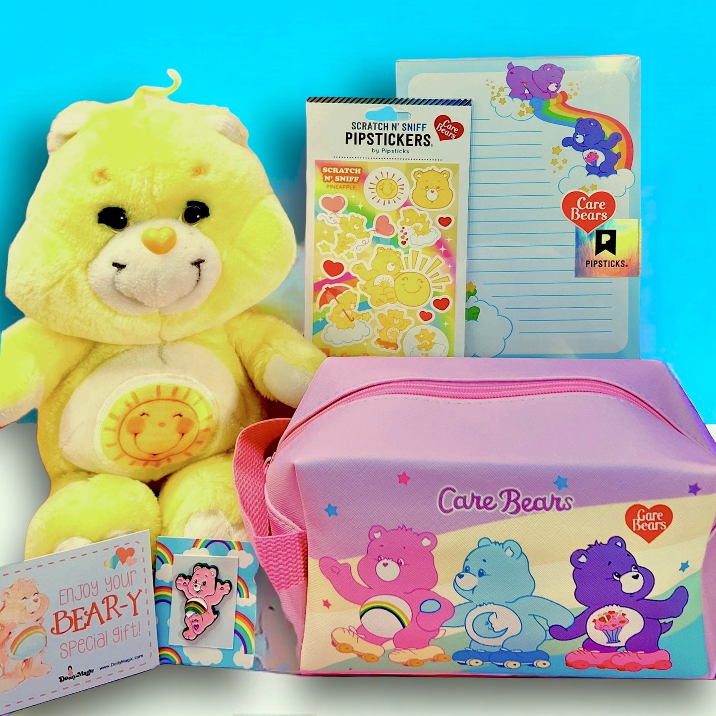 Original 1980s Care Bears Gift Set: "Funshine Bear" Care Bears Vintage Plush! Choose Plush Only or Gift Set Option! - Dolly Magic