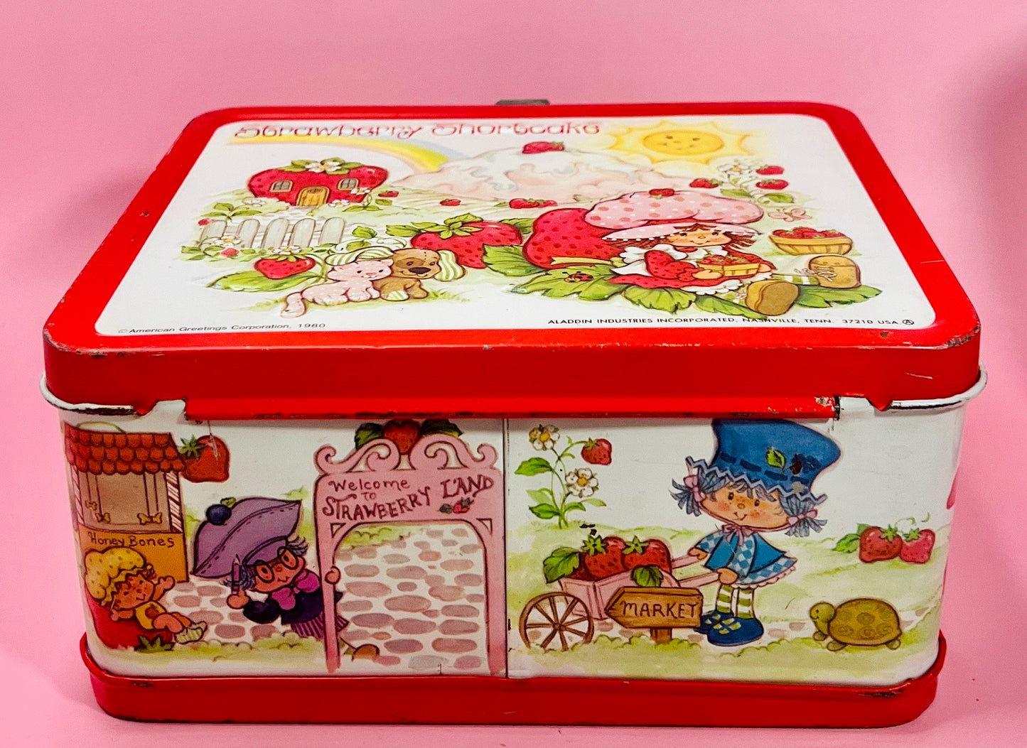 Vintage 1980 Strawberry Shortcake Aladdin Lunchbox with Original Thermos 1980s - Dolly Magic