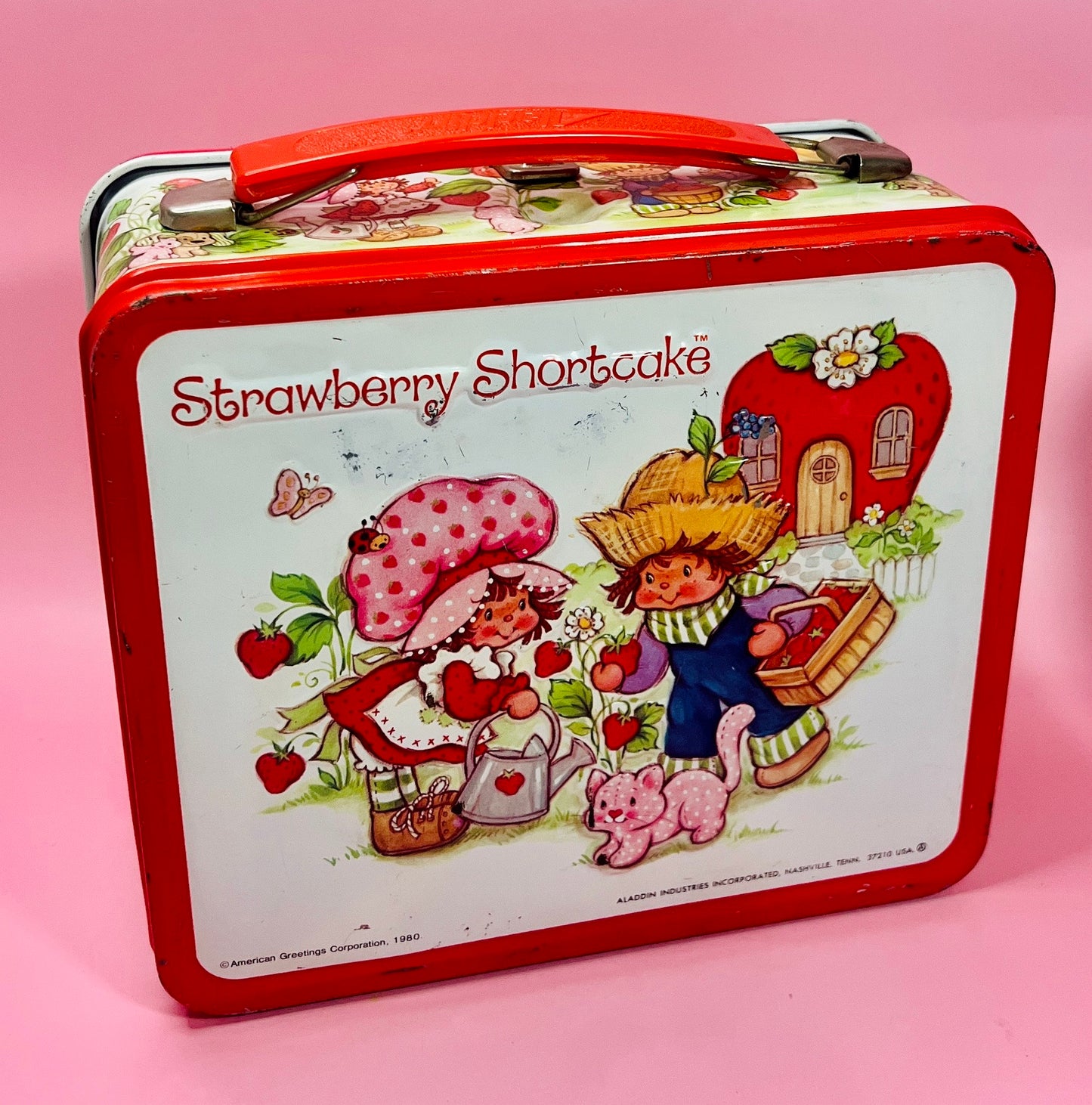 Vintage 1980 Strawberry Shortcake Aladdin Lunchbox with Original Thermos 1980s - Dolly Magic