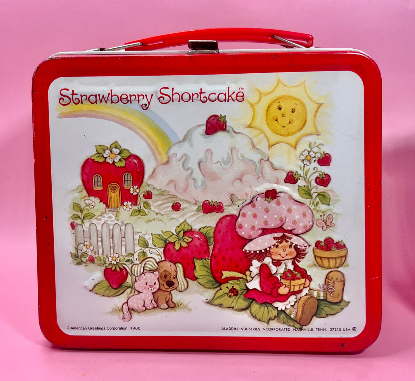 Vintage 1980 Strawberry Shortcake Aladdin Lunchbox with Original Thermos 1980s - Dolly Magic