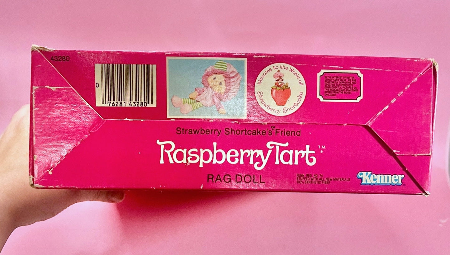 RARE Sealed in Box 1982 Vintage Strawberry Shortcake “Raspberry Tart” Rag Doll Never Opened! - Dolly Magic