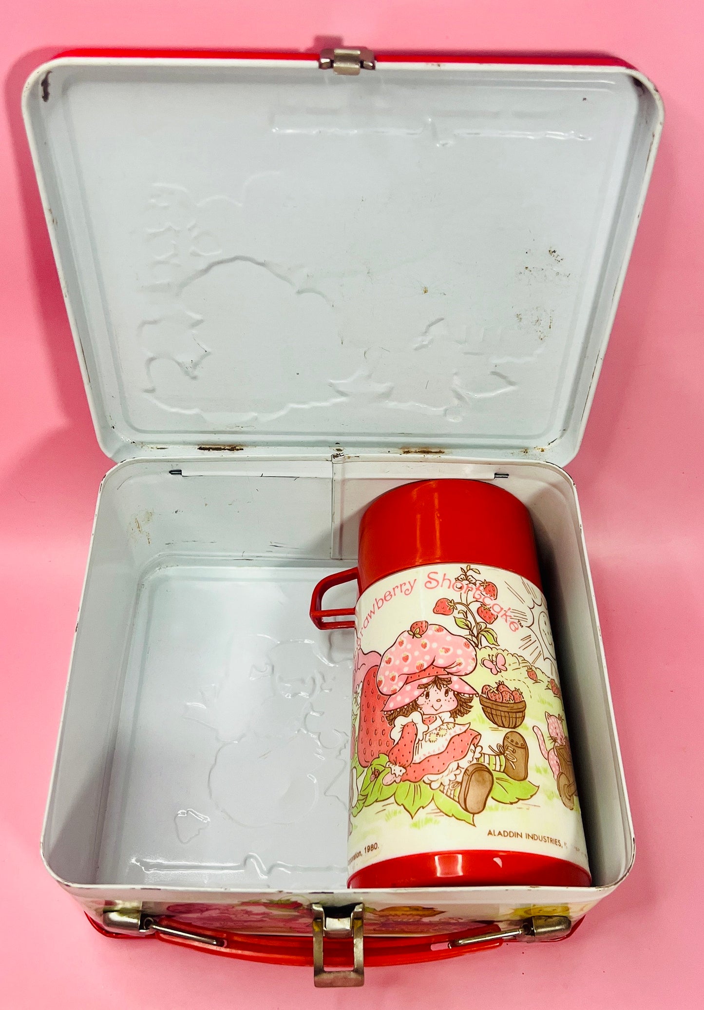 Vintage 1980 Strawberry Shortcake Aladdin Lunchbox with Original Thermos 1980s - Dolly Magic