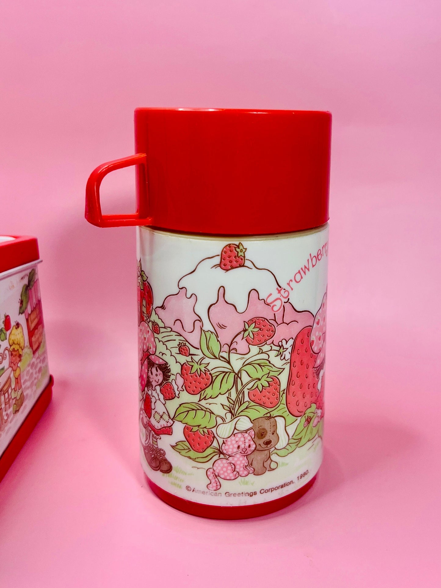 Vintage 1980 Strawberry Shortcake Aladdin Lunchbox with Original Thermos 1980s - Dolly Magic
