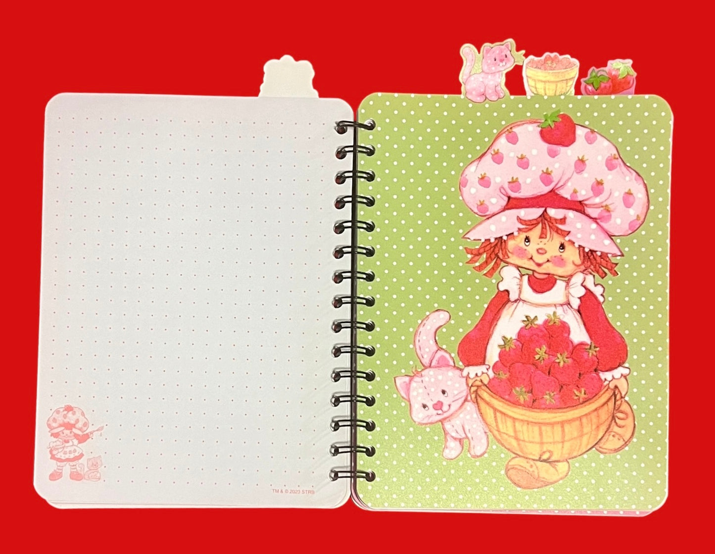 Cuaderno con pestañas de Tarta de Fresa