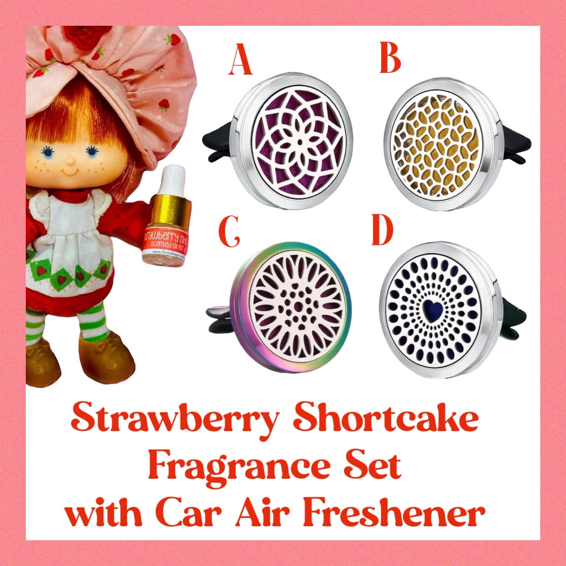 Strawberry Shortcake Fragrance Oil Set  - Smells Just like 1980s Vintage Strawberry Shortcake Dolls!