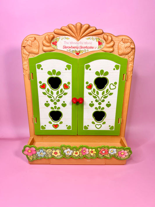 Vintage 1980s Strawberry Shortcake Display Cabinet for Strawberryland Miniatures