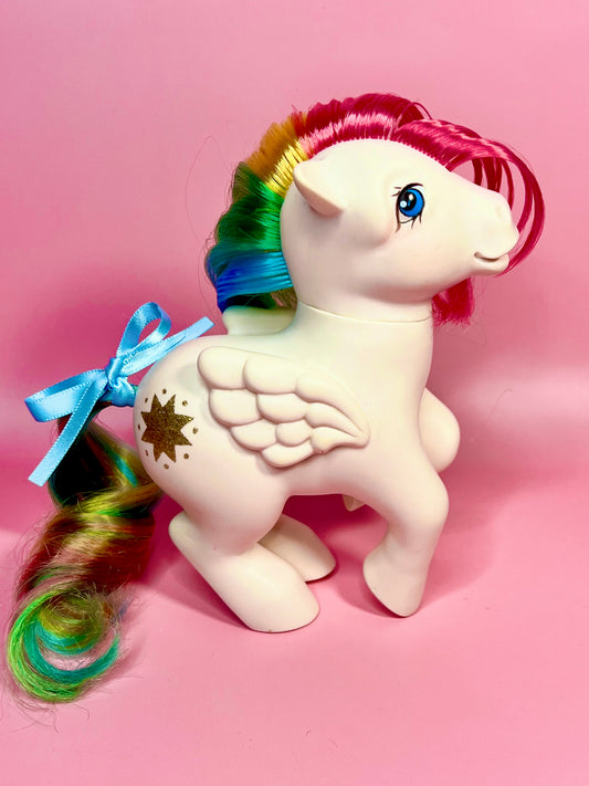 ¡Brillo de estrella! My Little Pony Primera generación G1 Pegasus Pony ¡EXCELENTE condición!