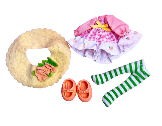 Complete Outfit for 1980s Peach Blush Strawberry Shortcake Doll Excellent Condition