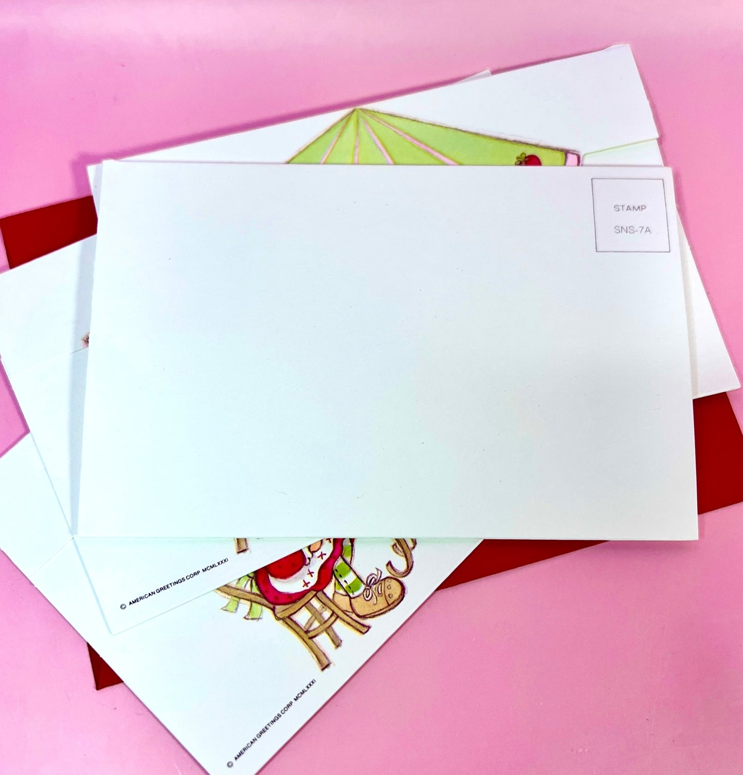RARE Set of 4 Vintage 1981 Strawberry Shortcake Unused Postalette Cards