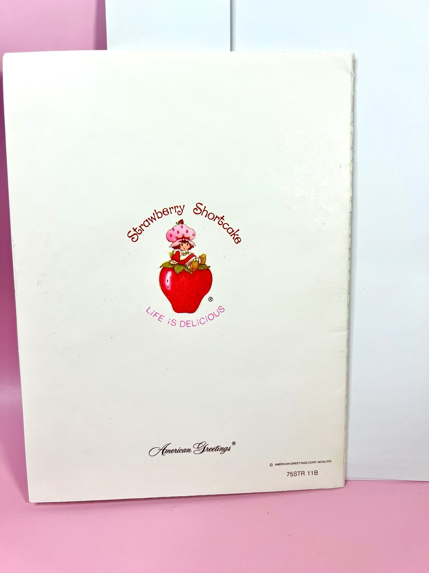 RARE Vintage 1980 Strawberry Shortcake & Huckleberry Pie Greeting Card by American Greetings