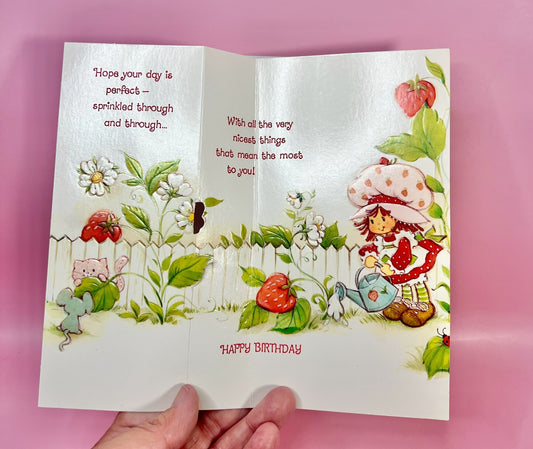 RARE Vintage 1979 Unused Strawberry Shortcake Birthday Greeting Card by American Greetings