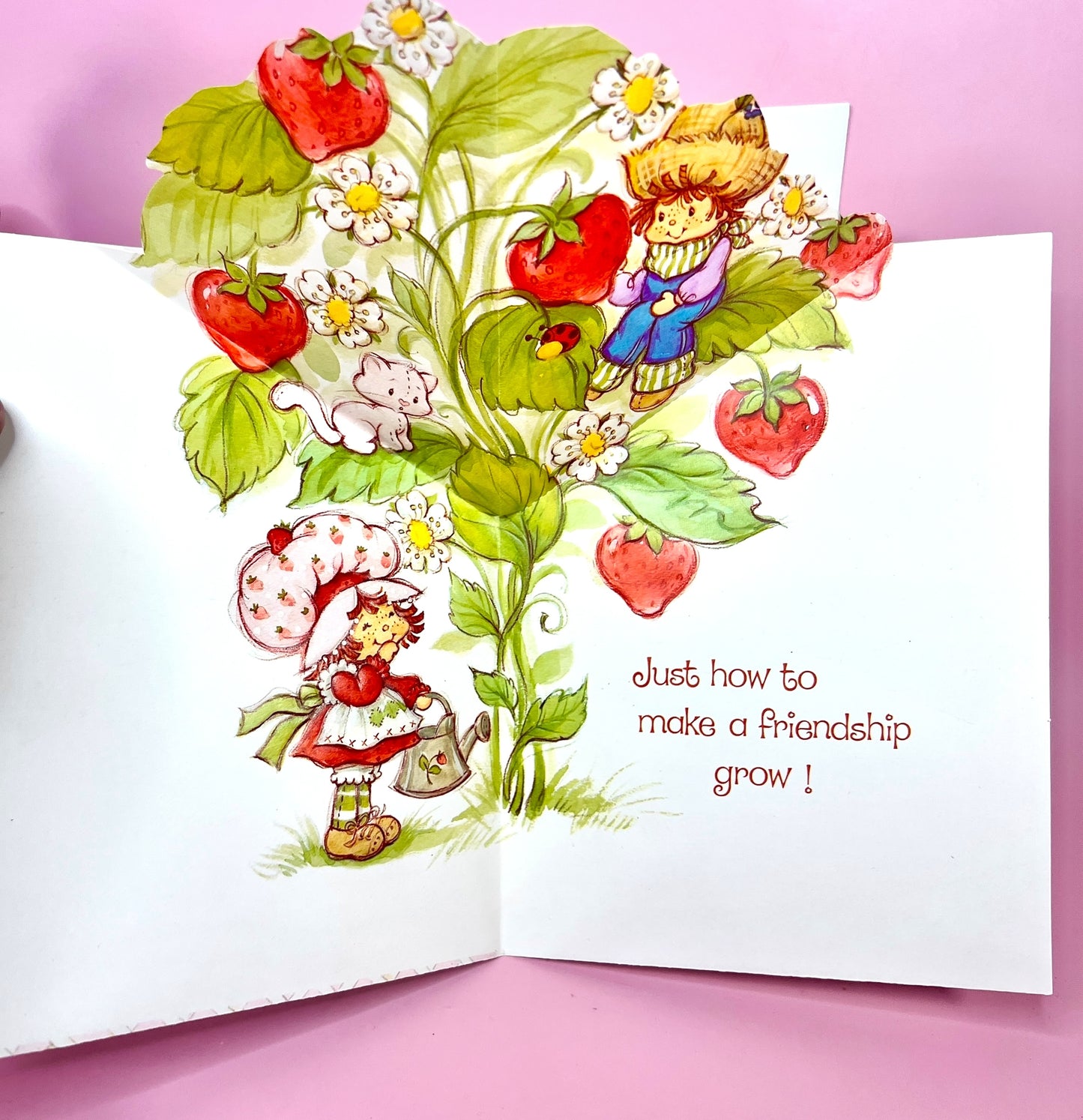 RARE Vintage 1980 Strawberry Shortcake & Huckleberry Pie Greeting Card by American Greetings
