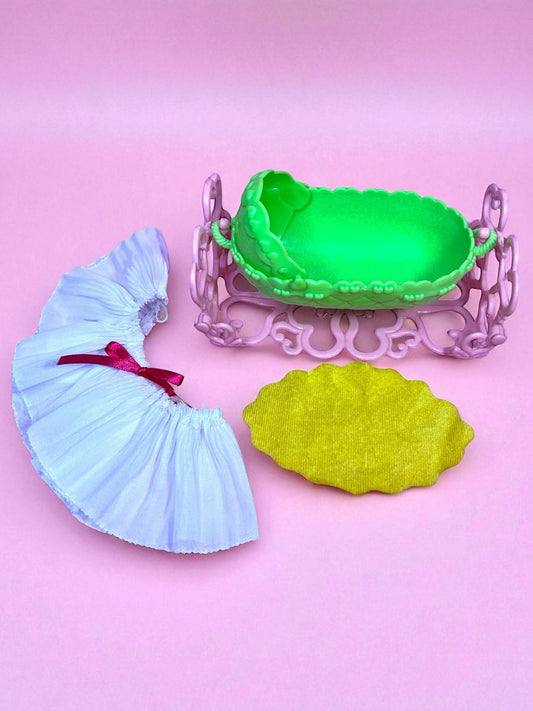 Vintage Strawberry Shortcake Baby Cradle Bassinet from the 1980s Strawberry Shortcake Series