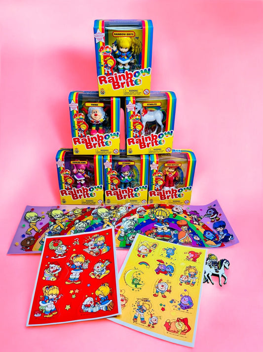 Rainbow Brite CheeBees Figures NEW SEALED - Buy Individually or as a Set with Vintage Rainbow Brite Stickers, Decals, & Pin