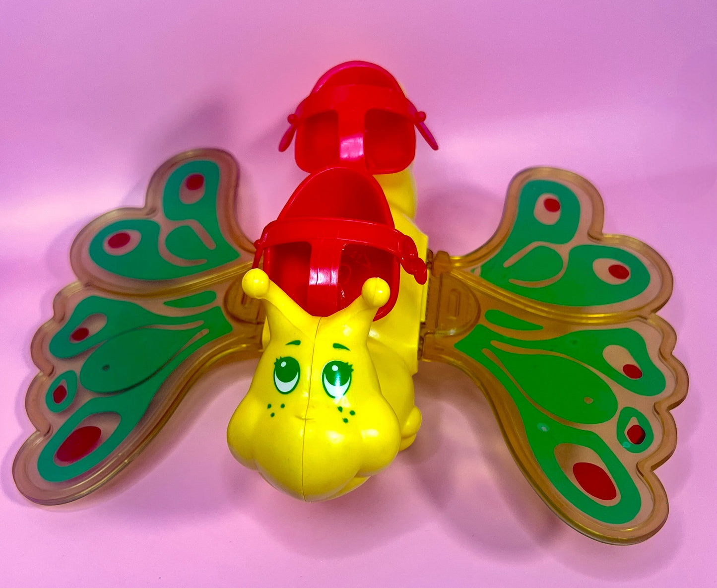 Vintage 1980s Strawberry Shortcake Flitter-Bit Butterfly Toy with Seats & Wings Intact