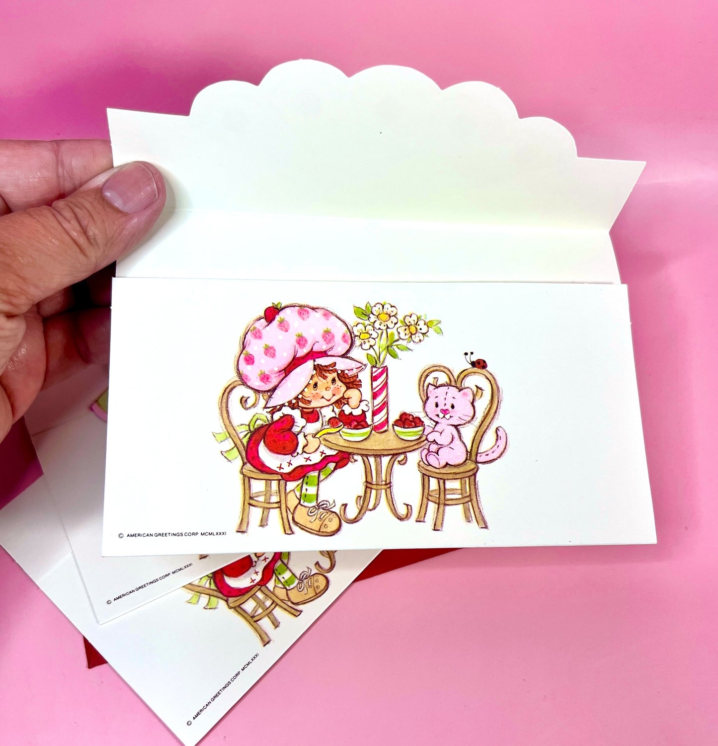 RARE Set of 4 Vintage 1981 Strawberry Shortcake Unused Postalette Cards