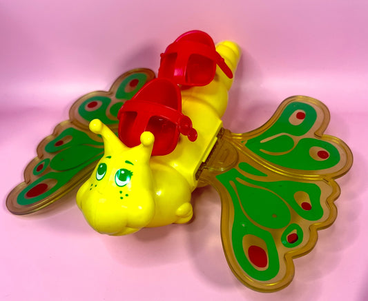 Vintage 1980s Strawberry Shortcake Flitter-Bit Butterfly Toy with Seats & Wings Intact