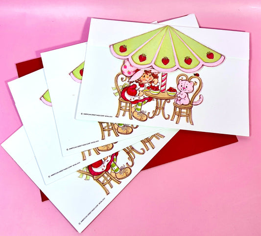 RARE Set of 4 Vintage 1981 Strawberry Shortcake Unused Postalette Cards