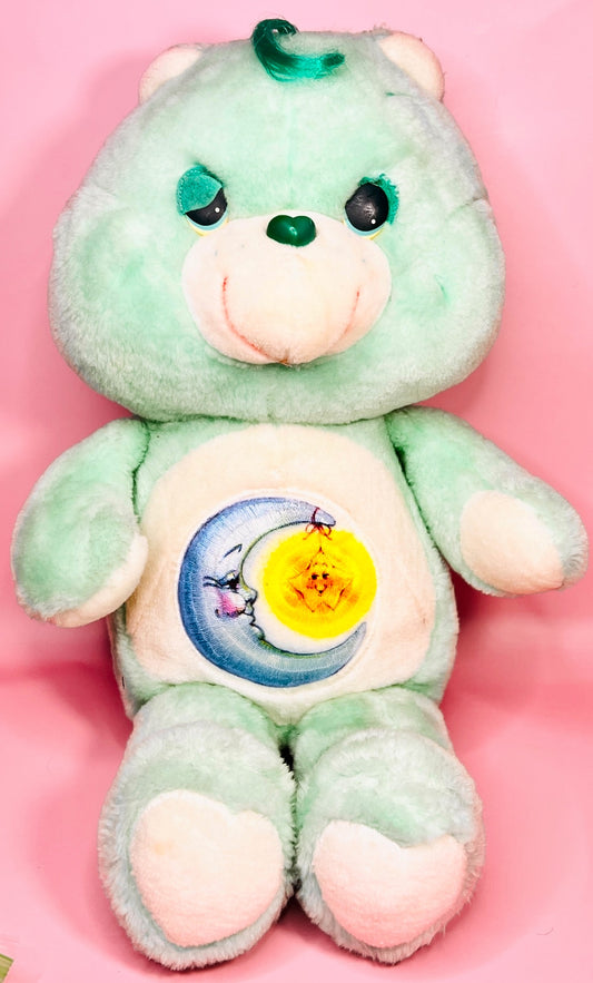 Vintage Large Bedtime Bear Care Bears Plush Early 1980s