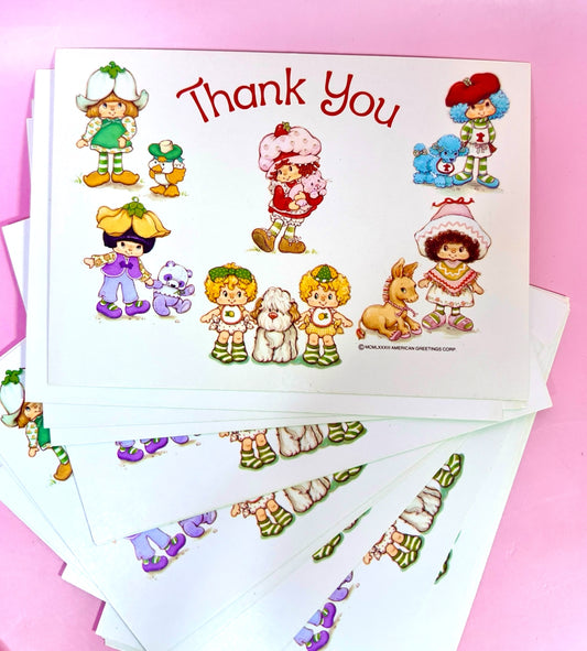 Set of 12 Vintage 1983 Strawberry Shortcake Unused Post Cards Featuring Her International Friends