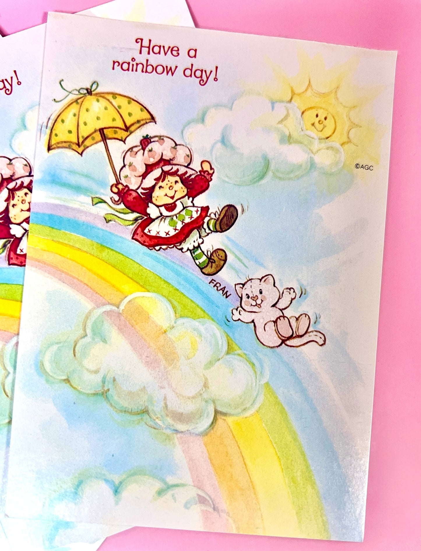 Set of 4 Vintage 1983 Strawberry Shortcake Rainbow Unused Post Cards
