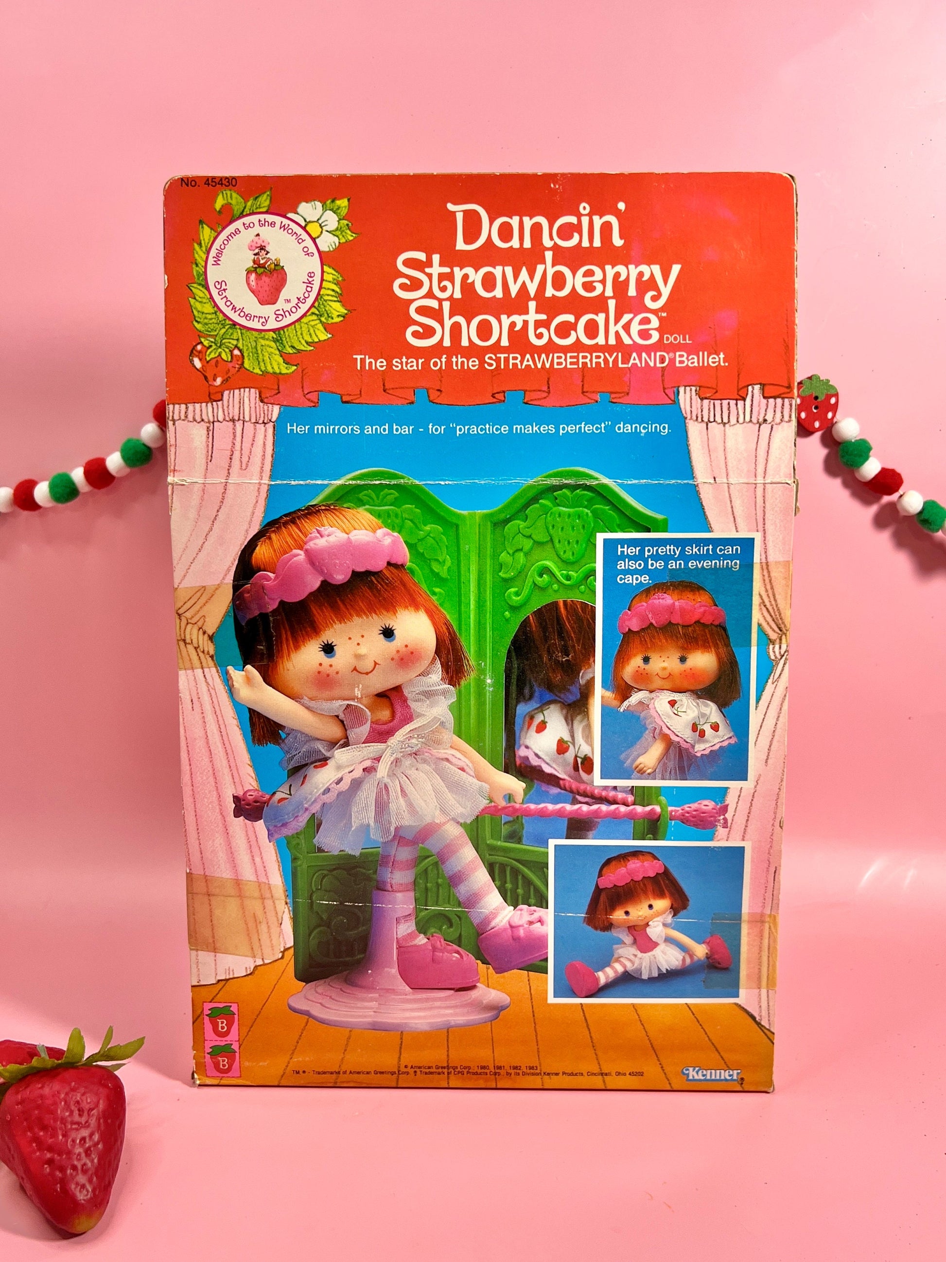 SEALED in Box 1983 Dancin' Strawberry Shortcake Complete with all Accessories - Dolly Magic