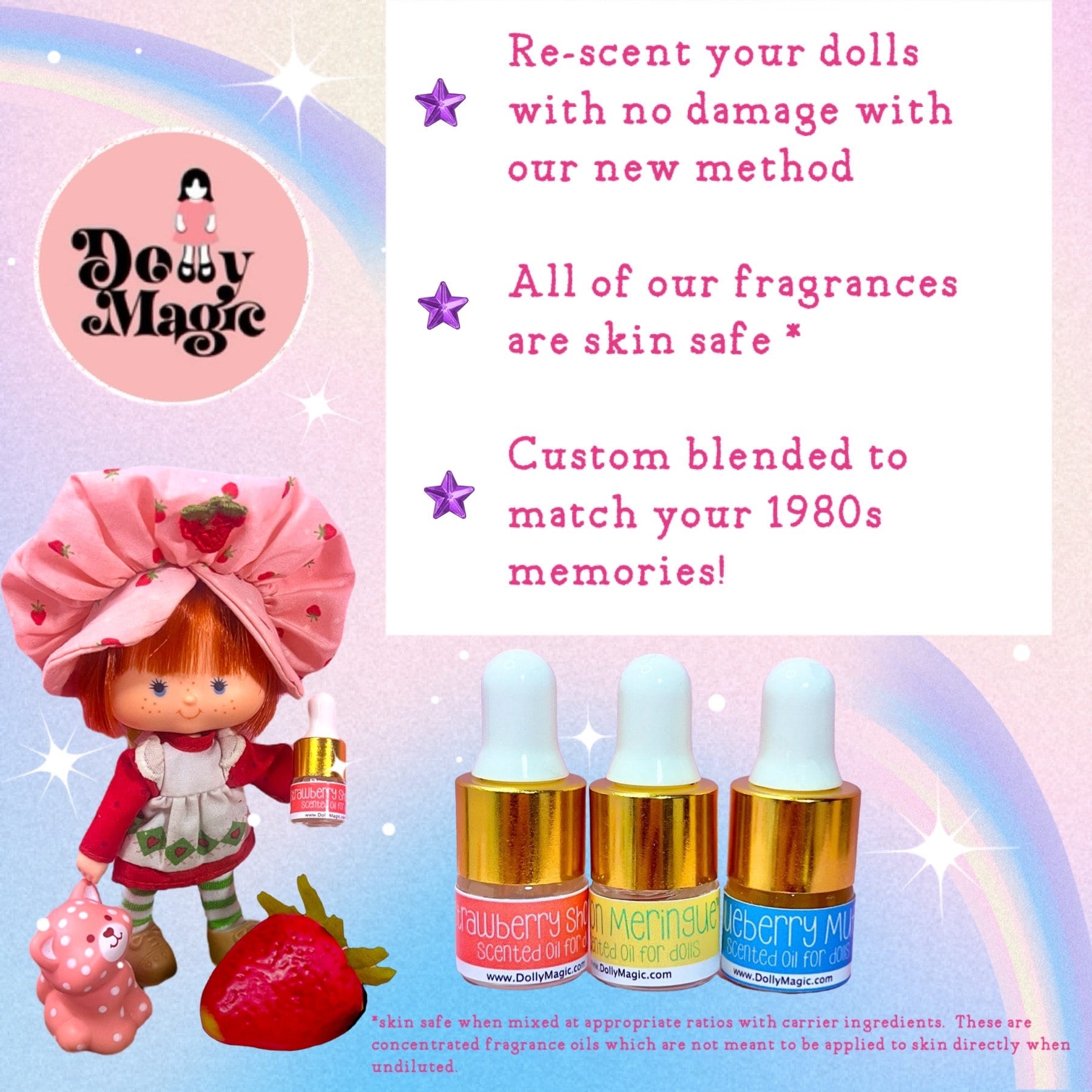 US ORDERS ONLY: DIY Scented Doll Kit - Scent Your Vintage Strawberry Shortcake Dolls!