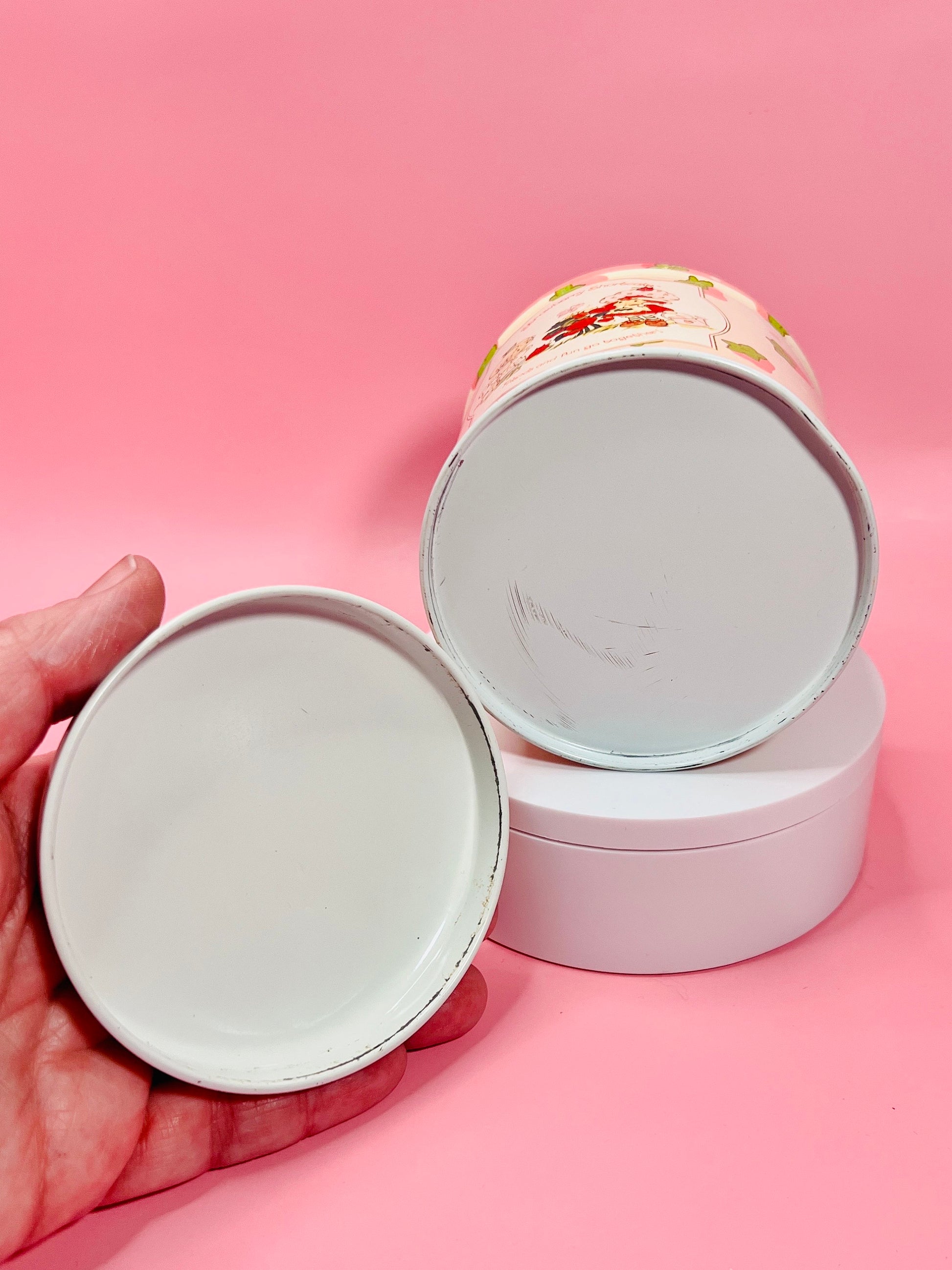 RARE Vintage 1980s Strawberry Shortcake Tin Canister Collectible Retro 80s Decor Featuring Strawberry Herself and Friends! - Dolly Magic