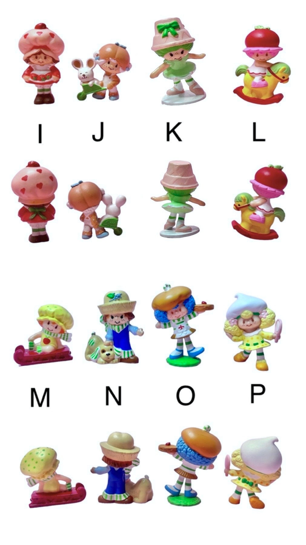 Vintage 1980s Strawberry Shortcake "Strawberryland" Mini Figurines!  Pick and choose! Gift Wrap Available!