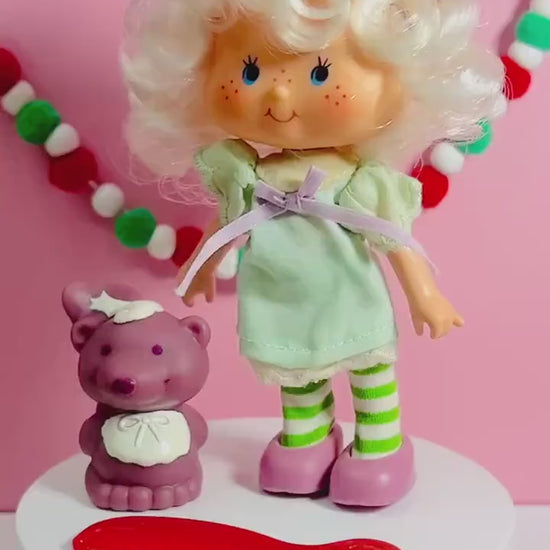 1980s Vintage Angel Cake Doll with Pet Souffle Skunk from Strawberry Shortcake! Optional Scent and Gift Wrap!