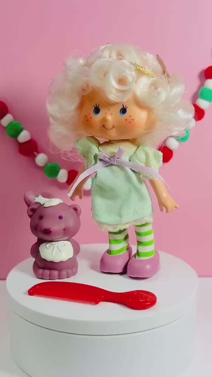 1980s Vintage Angel Cake Doll with Pet Souffle Skunk from Strawberry Shortcake! Optional Scent and Gift Wrap!