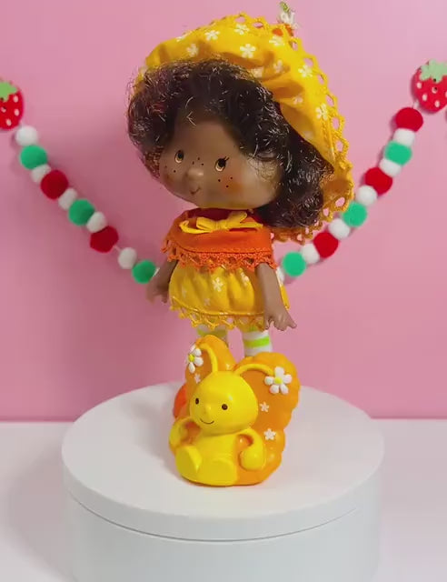 1980s Vintage Orange Blossom Doll with Pet Marmalade from Strawberry Shortcake! Optional Scent and Gift Wrap!