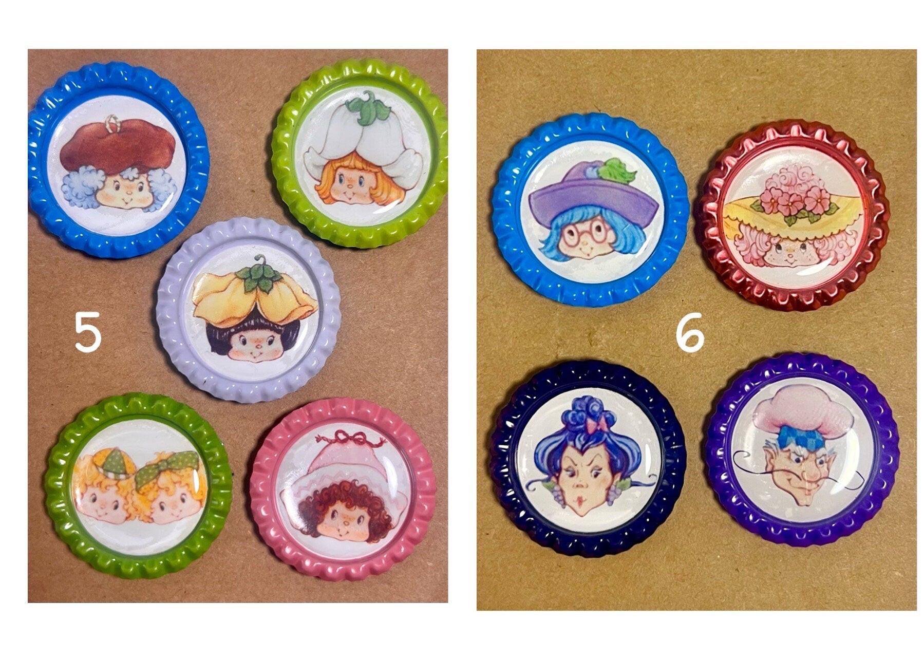 Vintage Style Strawberry Shortcake Magnets! Choose from 10 styles! - Dolly Magic