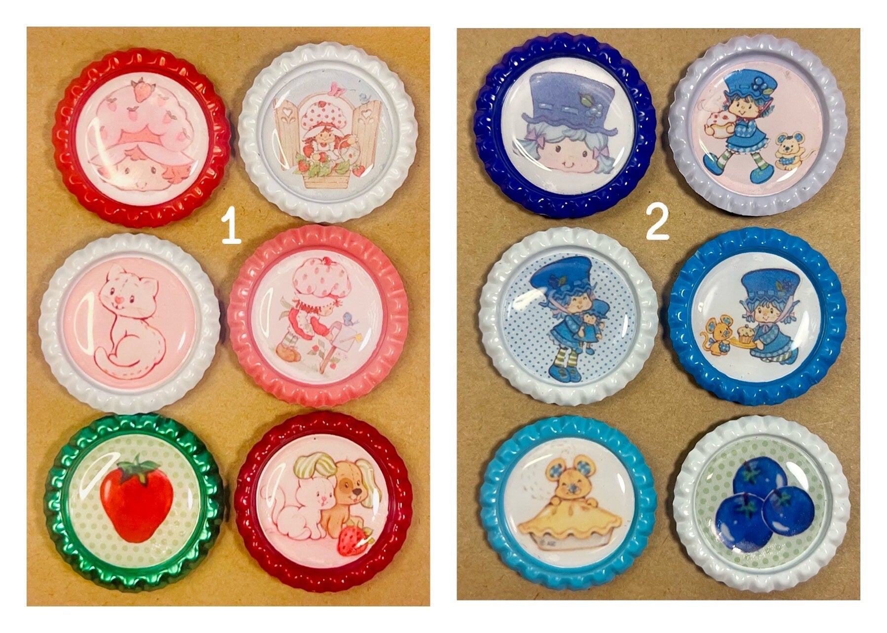 Vintage Style Strawberry Shortcake Magnets! Choose from 10 styles! - Dolly Magic