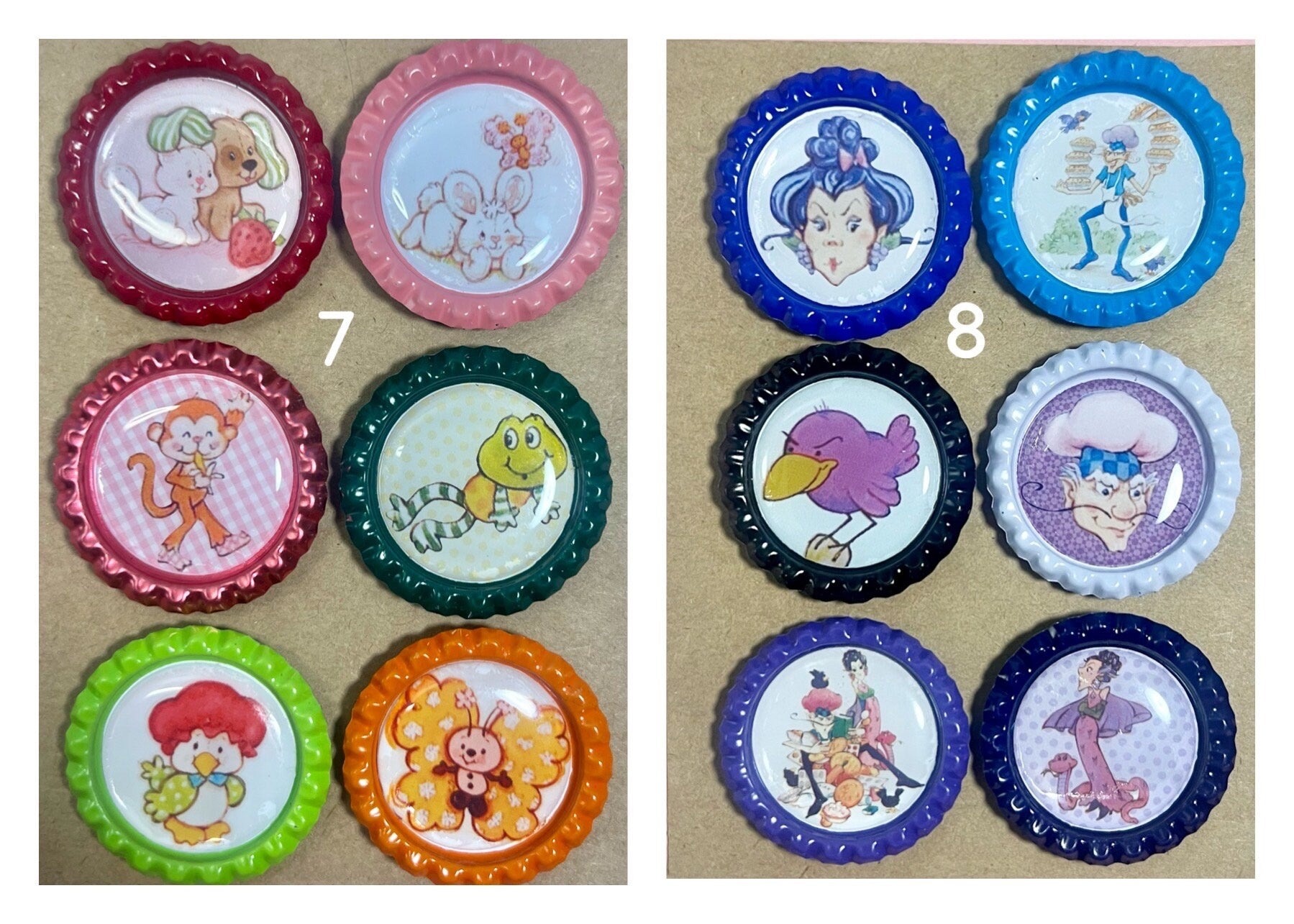 Vintage Style Strawberry Shortcake Magnets! Choose from 10 styles! - Dolly Magic