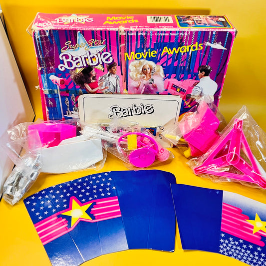 Vintage 1988 "SuperStar Barbie" Movie Awards Playset - 100% Complete and Never Assembled (Open Box but Sealed Bags)! - Dolly Magic
