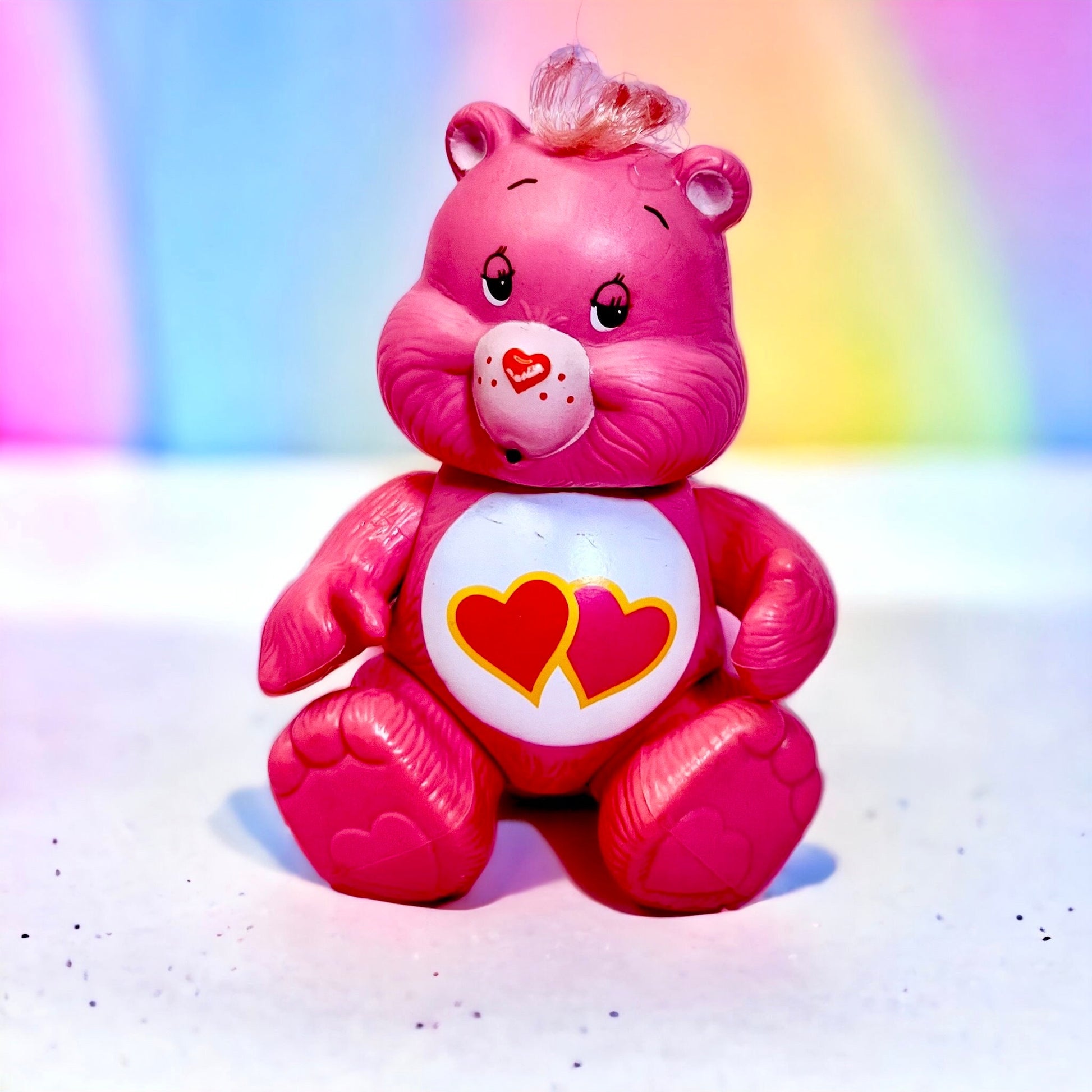 LOVE-a-LOT BEAR! 1983 Vintage Care Bears Poseable Figurine. “Bear-y Special” Gift Upgrade Available! - Dolly Magic