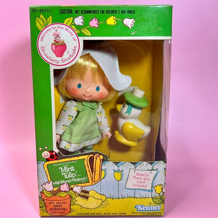 1980s Vintage Mint Tulip Doll with pet Marsh Mallard - Dolly Magic