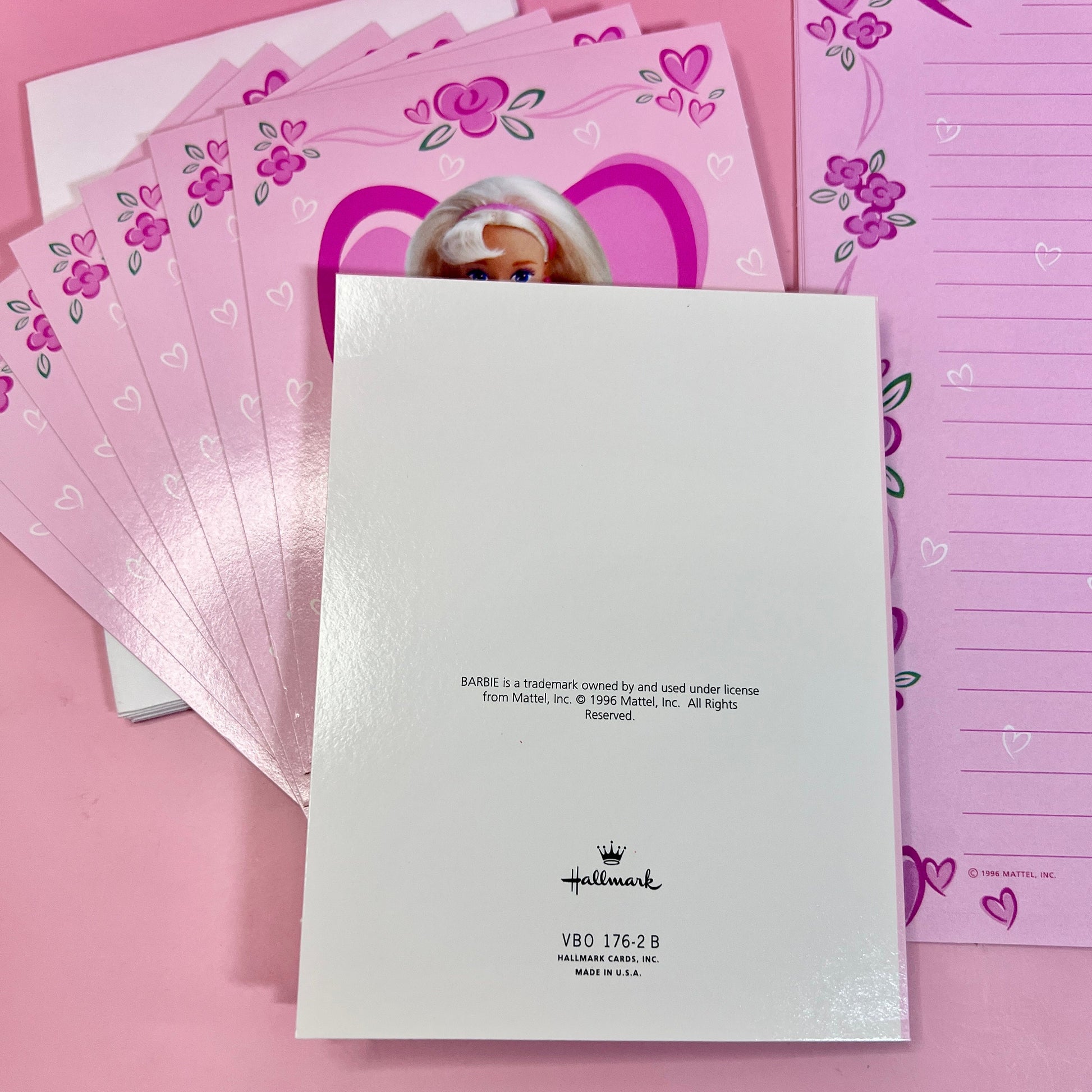 Vintage 1996 Barbie Stationary Set! Notecards, Paper, Stickers and Magnets - Dolly Magic