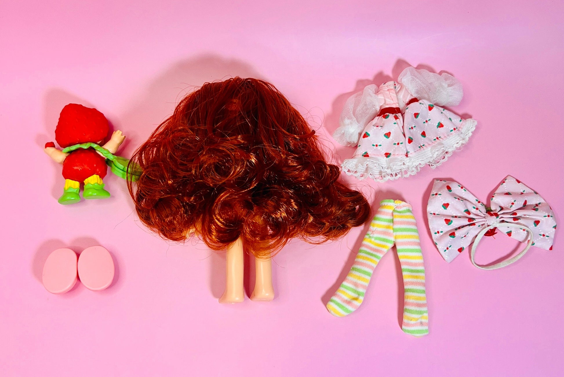RARE 1984 Berrykin Strawberry Shortcake Doll & Original Berrykin Figurine! - Dolly Magic