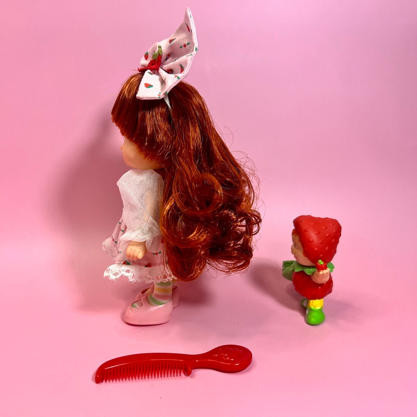RARE 1984 Berrykin Strawberry Shortcake Doll & Original Berrykin Figurine! - Dolly Magic