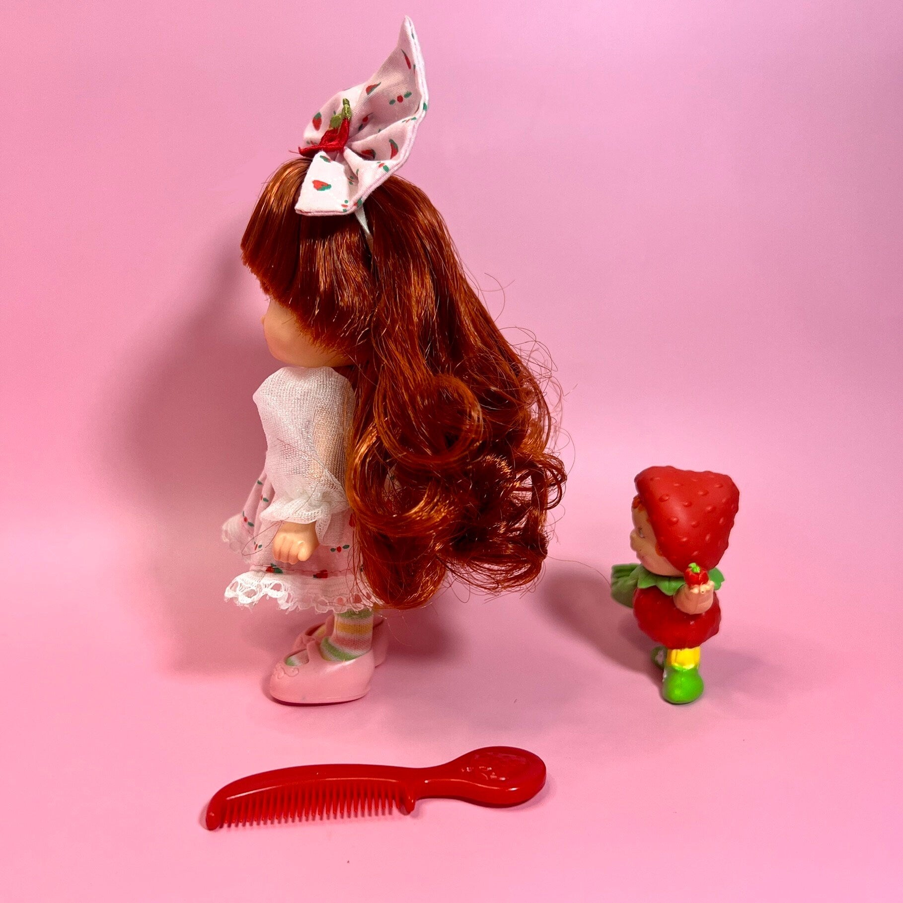 RARE 1984 Berrykin Strawberry Shortcake Doll & Original Berrykin Figurine! - Dolly Magic