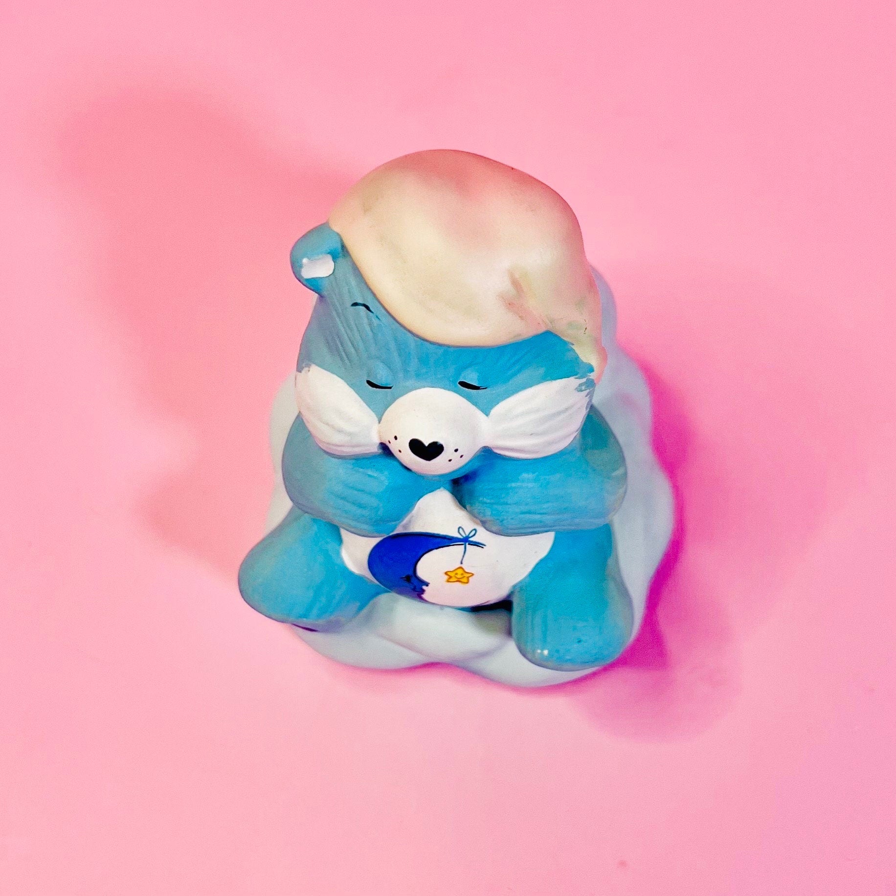 BEDTIME BEAR! 1984 Vintage Care Bears Porcelain Figurine. “Bear-y Special” Gift Upgrade Available! - Dolly Magic
