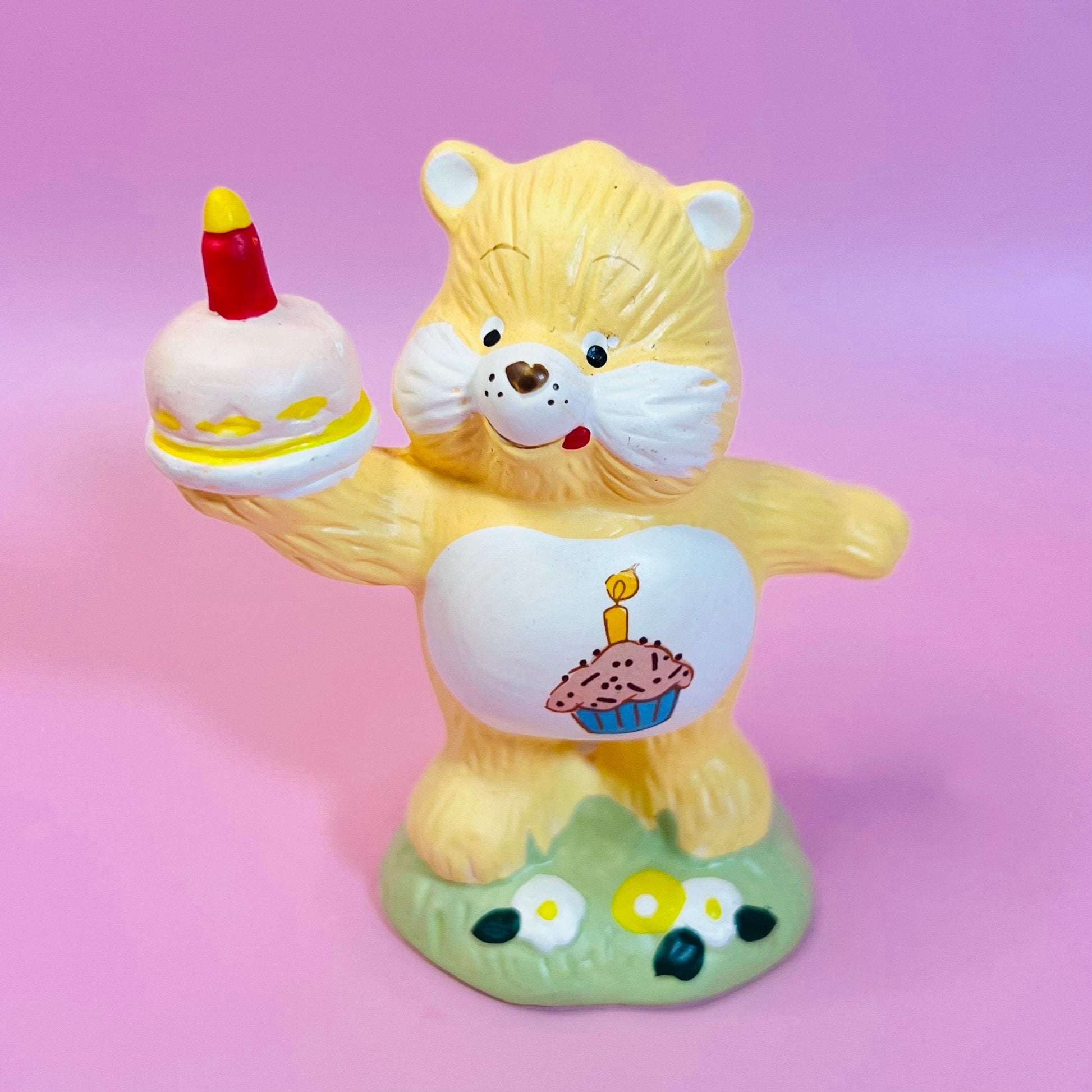 BIRTHDAY BEAR! 1983 Vintage Care Bears Porcelain Figurine. “Bear-y Special” Gift Upgrade Available! - Dolly Magic